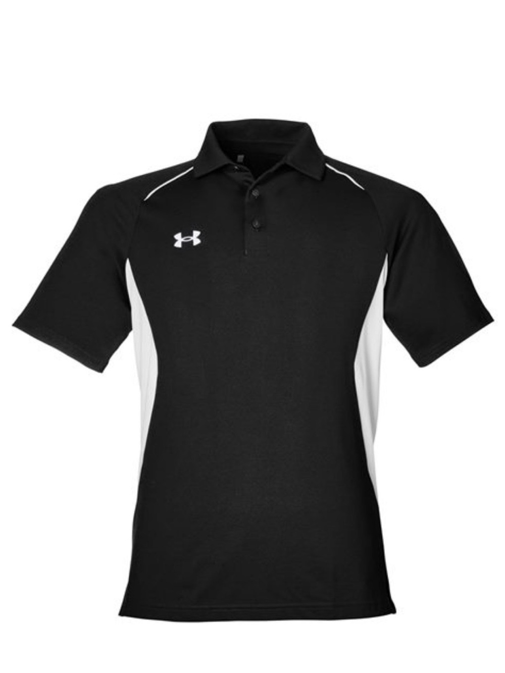 NEW Under Armour Men’s Black & White Performance Polo Large